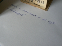 Post money order for his detention in Bartolomějská St.