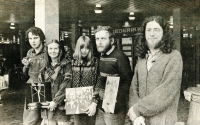 A meeting of the exile chartists and activists, Oslo 1980: Pavel Smida, Jitka Bidlasova, Hana and Michael Konupek, Jaroslav Hutka