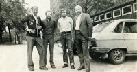 The Charter 77 Suupoprt Fund (Stottefondet) was established in May 1981. From the left Thorolf Rafto, M.K., Radek Doupovec, František Janouch