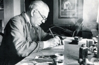 Witness's grandfather Jan Konůpek, a painter, a graphic artist, a drawing professor (1883-1950)