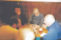 With Bohumil Hrabal at the Zlatý Tygr, 1993