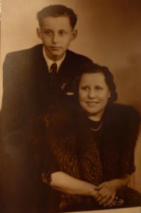 Jaroslav Vrbenský with his mother