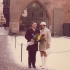 Marie and Dr. Ing. Artur Zdráhal in front of Karolinum (1970s)