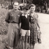 Otokar Simm with his parents Max and Emily in the Peace celebration near Jablonec dam in 1957