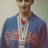 Boris Perušič in the picture from the 1964 Olympic Games in Tokyo with the silver medal 
