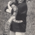 Michaela Othmani in 1987 with a king boa constrictor