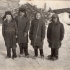 Vasyl Lesyshin (on the photo - the first person on the left side) with friends from Latvia, special settlement Ust-Shysh, winter of 1952 or 1953.
