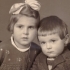 Zdeňka Pohlová with her older brother after the war 
