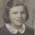 Photo of Jiřina Jarošová from the student card of the grammar school in Dvůr Králové, February 1946