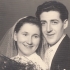 With her husband Vilém Hillmann, wedding photo, 1958