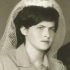 Miloslava Kořínková, née Krtková, in her wedding photo