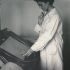 Libuše Čihařová, then still Řídká, at work, 1953