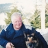 Jaromír Gebas with his dog in Špindlerův Mlýn in 1998