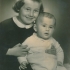 Jarmila Přibylová with brother, 1946